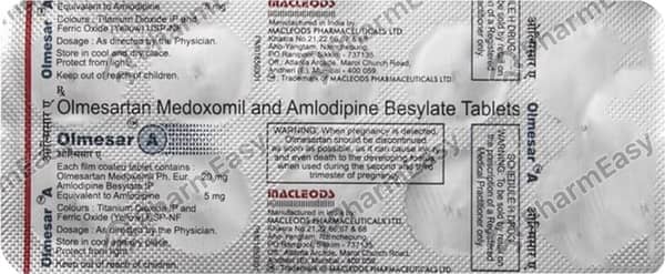 Olmesar A 20Mg Strip Of 10 Tablets