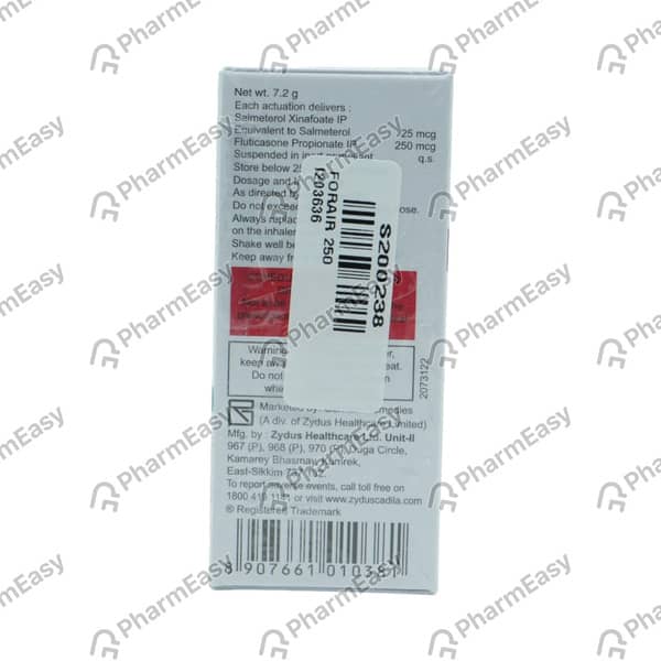 Forair 250mcg Box Of 100md Metered Dose Inhaler