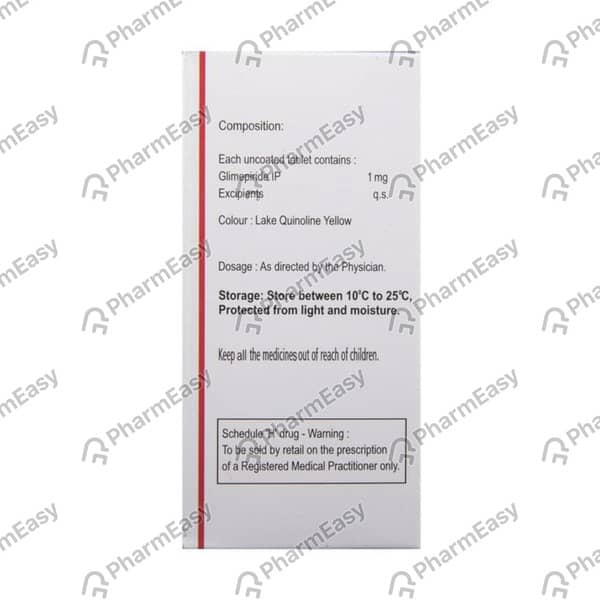 Glimisave 1mg Strip Of 10 Tablets