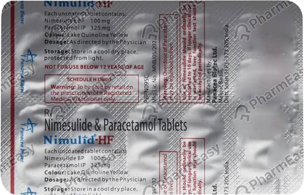 Nimulid Hf Strip Of 10 Tablets