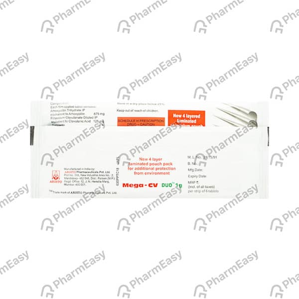 Mega Cv Duo 1gm Strip Of 6 Tablets