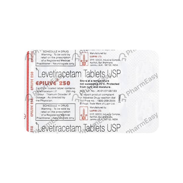 Epilive 250Mg Strip Of 10 Tablets