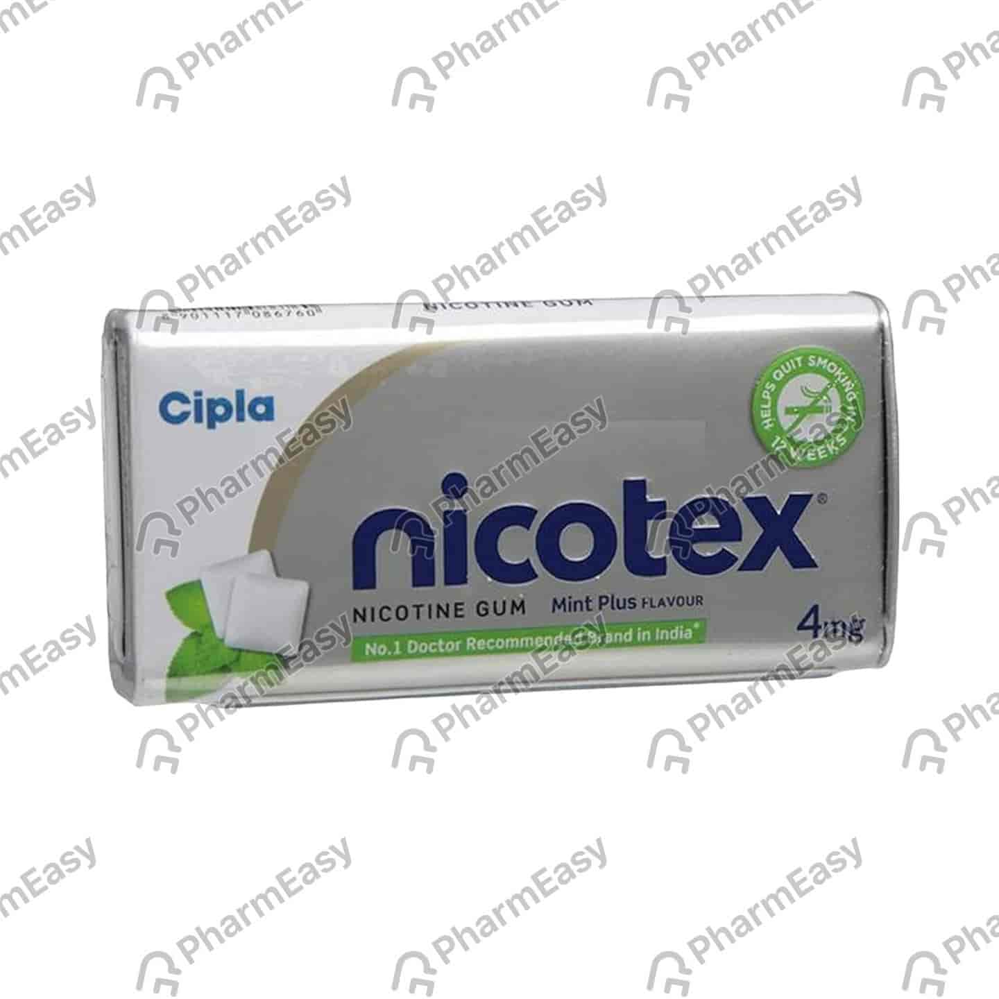 Nicotex 4mg Strip Of 10 Chewing Gum