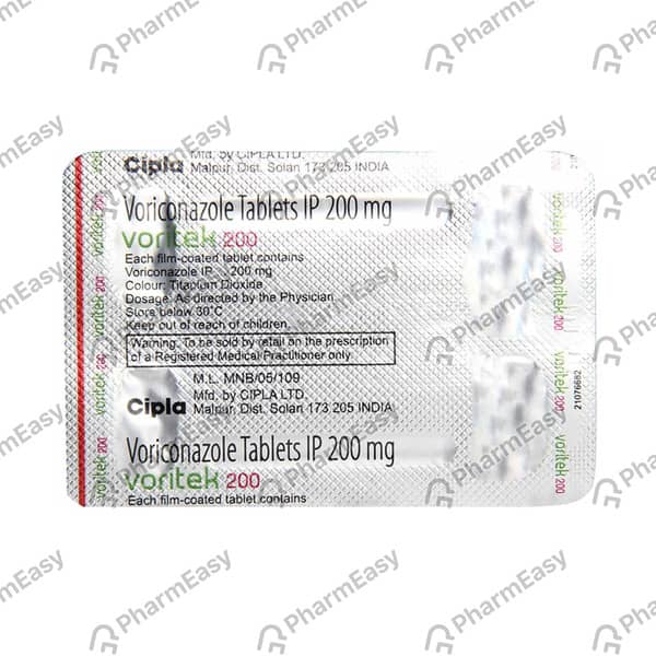 Voritek 200mg Strip Of 10 Tablets
