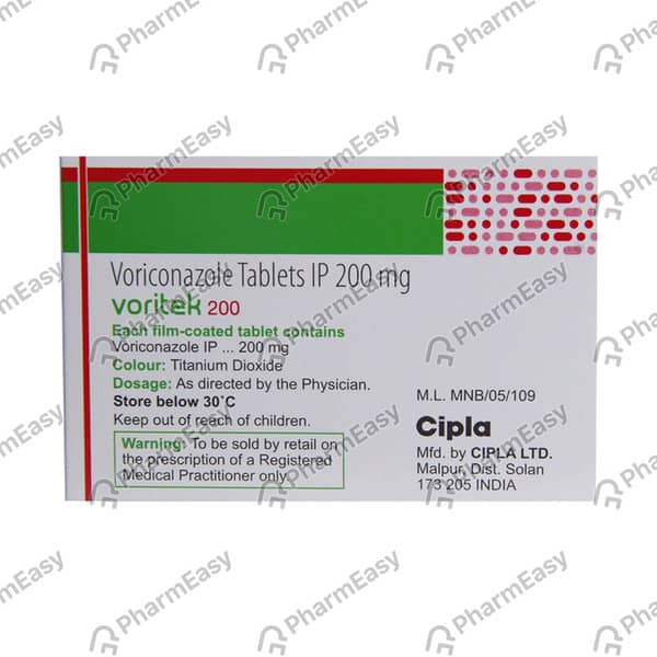 Voritek 200mg Strip Of 10 Tablets