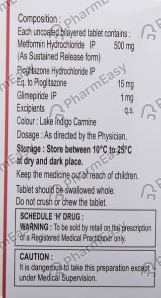 Triglimisave 1mg Strip Of 10 Tablets