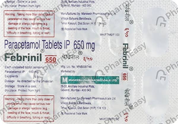 Febrinil 650mg Strip Of 10 Tablets