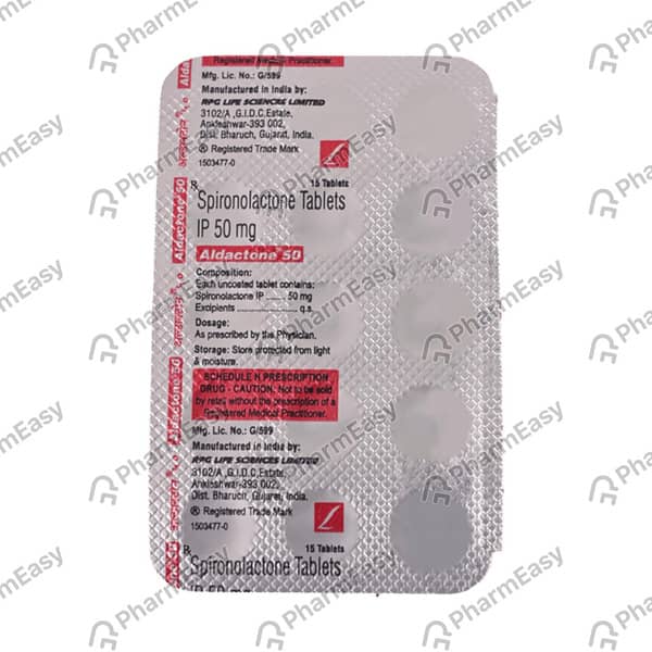 Aldactone 50mg Strip Of 10 Tablets