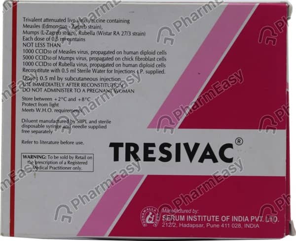 Tresivac Dry Vial Of 0.5Ml Powder For Vaccine