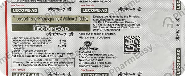 Lecope Ad Nf Strip Of 10 Tablets