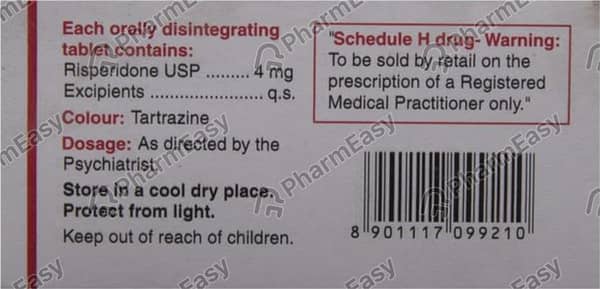 Risnia Md 4mg Strip Of 10 Tablets