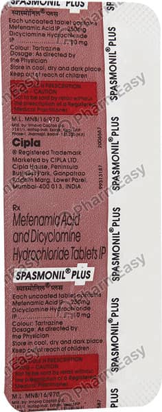 Spasmonil Plus Strip Of 10 Tablets