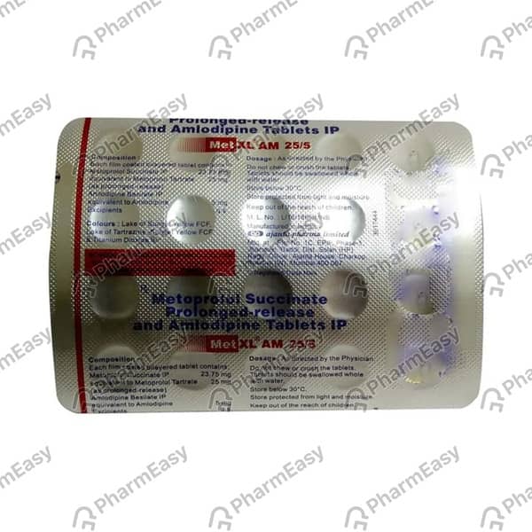 Met Xl Am 25/5mg Tablets