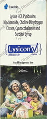 LYSICON V BOTTLE OF 200ML SYRUP