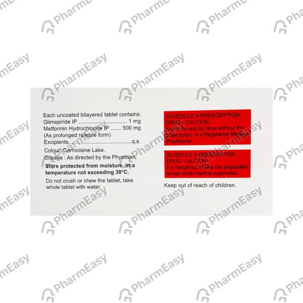 Glucoryl M 1Mg Strip Of 10 Tablets