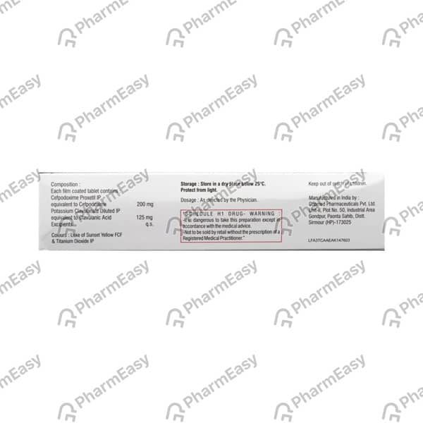 Gudcef Cv 200mg Strip Of 6 Tablets
