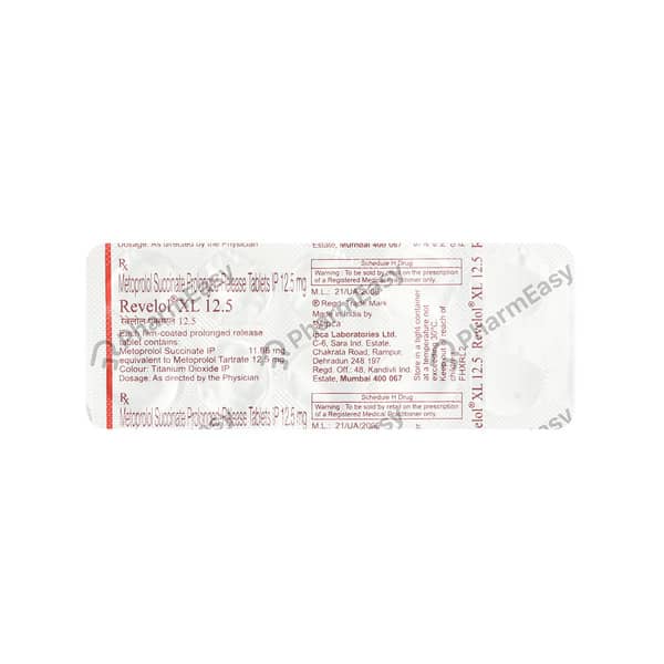 Revelol Xl 12.5mg Strip Of 10 Tablets