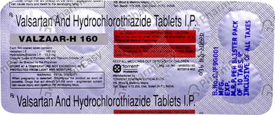 Valzaar H 160mg Strip Of 10 Tablets