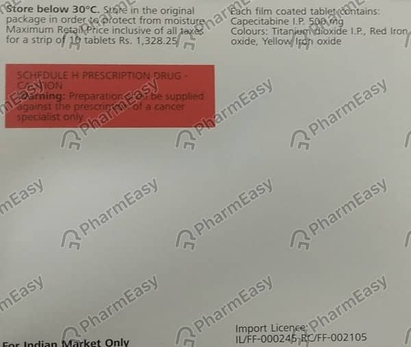 Xeloda 500mg Strip Of 10 Tablets