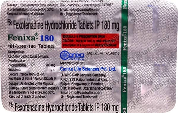Fenixa 180mg Strip Of 10 Tablets