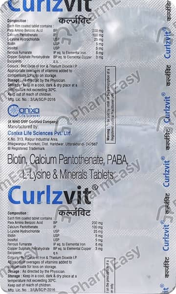 Curlzvit Strip Of 10 Tablets