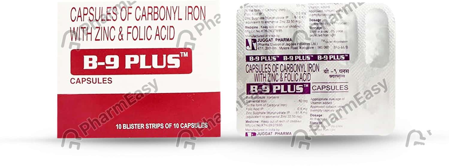 Buy B9 Plus Strip Of 10 Capsules Online at Flat 15% OFF | PharmEasy