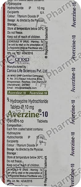 Averzine 10Mg Strip Of 10 Tablets