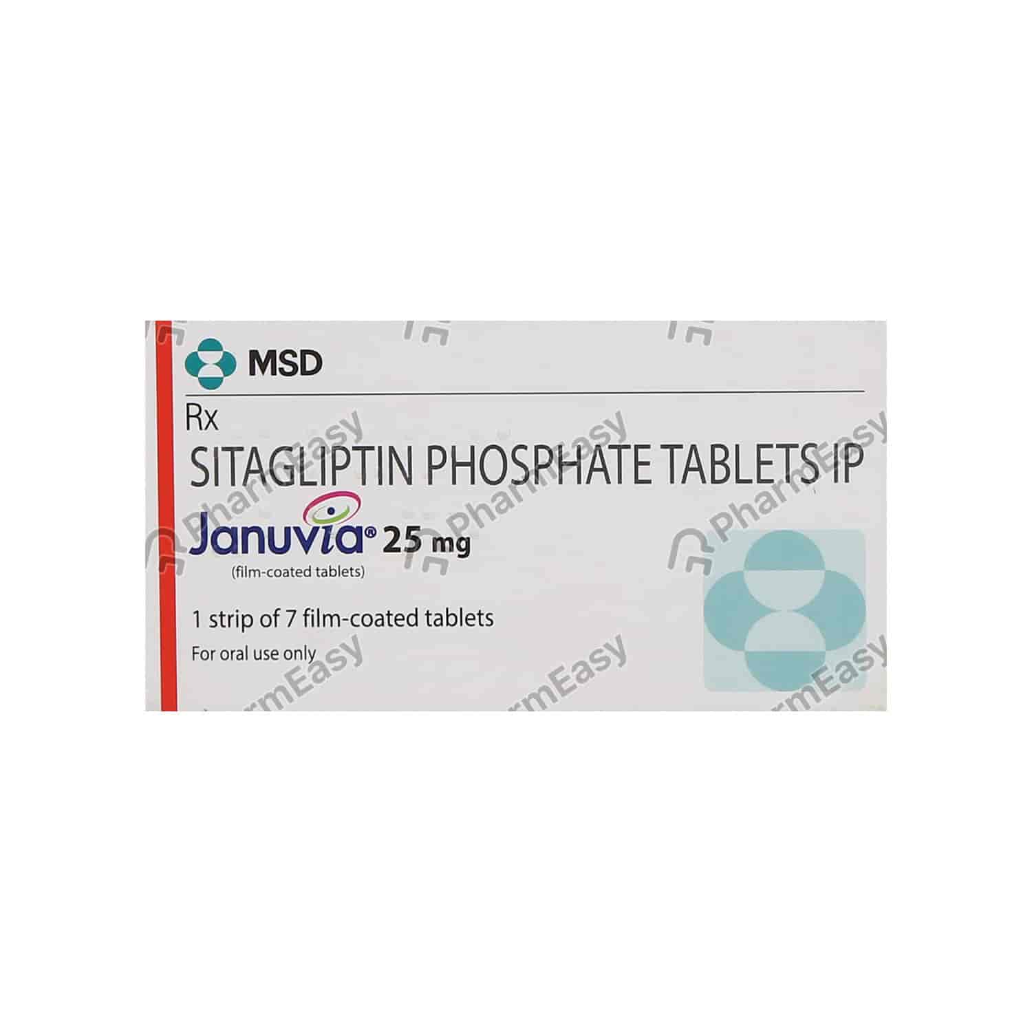 Januvia 25mg Tab Uses, Side Effects, Dosage, Composition & Price