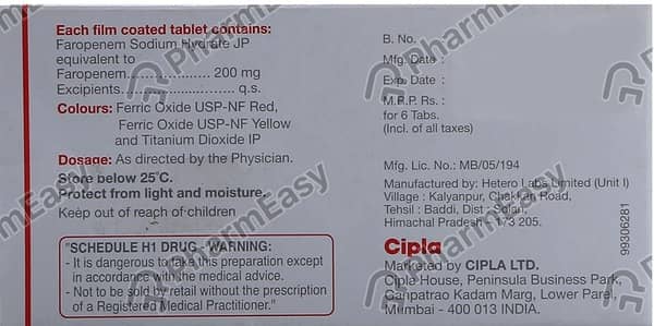 Farobact 200mg Strip Of 6 Tablets