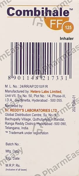 Combihale Ff 125Mcg Box Of 120Md 7.2Gm Metered Dose Inhaler