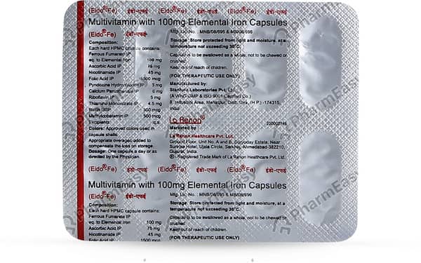 Eido Fe Strip Of 10 Capsules