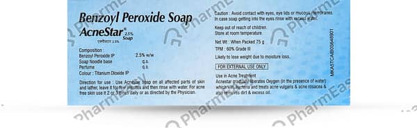 Acnestar 2.5% Soap | 75 Gm