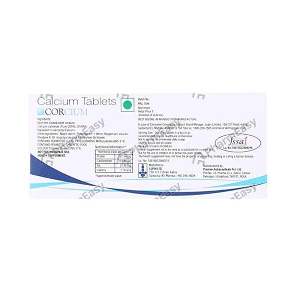 Corcium 225Mg Strip Of 10 Tablets