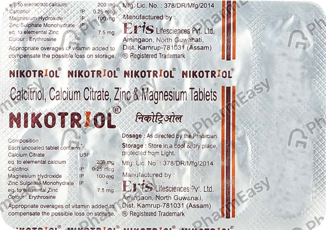 Nikotriol Tablet: Uses, Side Effects, Price & Dosage | PharmEasy