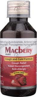 Macbery Sugar Free Bottle Of 100ml Syrup