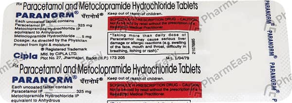 Paranorm Strip Of 10 Tablets