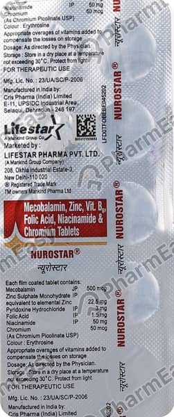 Nurostar Strip Of 10 Tablets