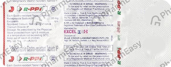 R Ppi 20mg Strip Of 10 Tablets