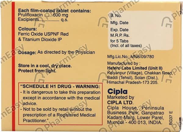 Pruflox 600mg Strip Of 5 Tablets