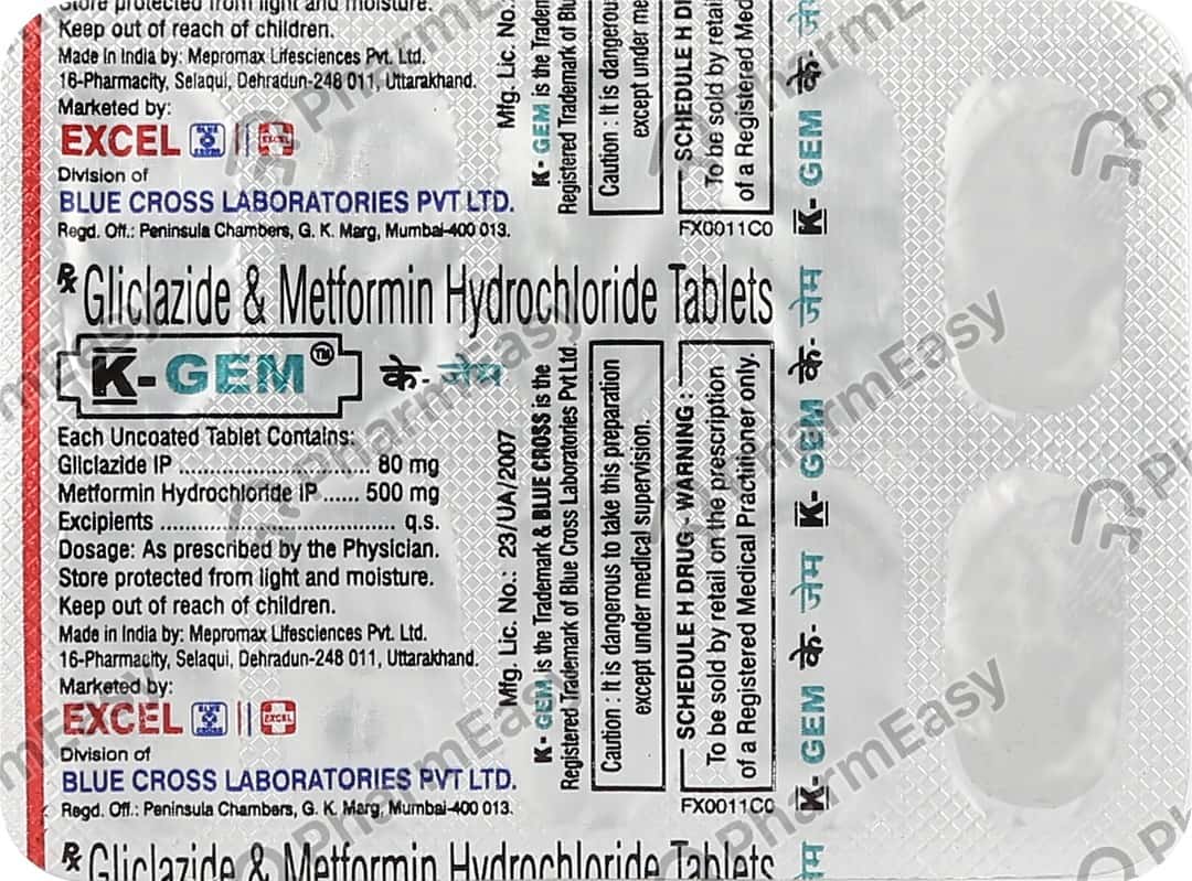 K Gem Tablet Uses, Side Effects, Price & Dosage PharmEasy