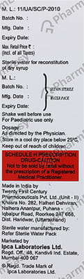 Fastclav 125mg Bottle Of 30ml Dry Syrup