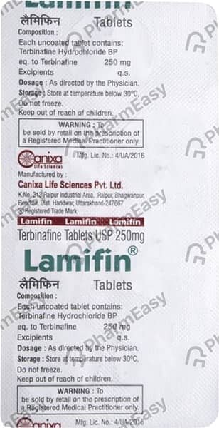 Lamifin 250mg Strip Of 7 Tablets