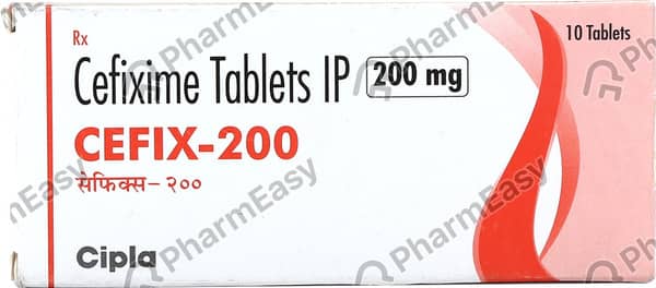 Cefix 200mg Strip Of 10 Tablets