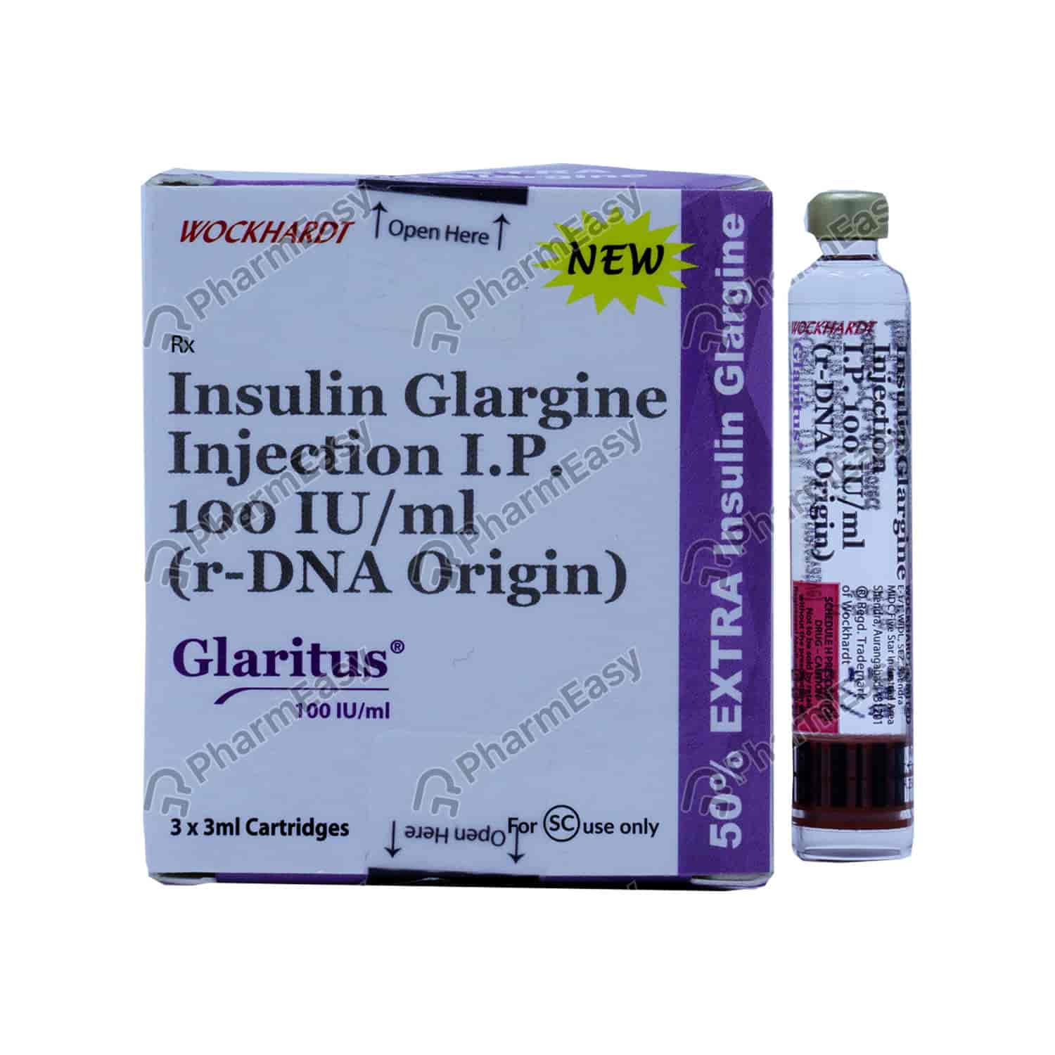 New Glaritus 100iu Cartride Inj 3*3ml Uses, Side Effects, Dosage