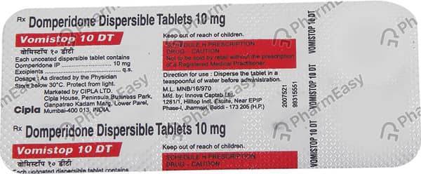 Vomistop Dt 10mg Strip Of 10 Tablets