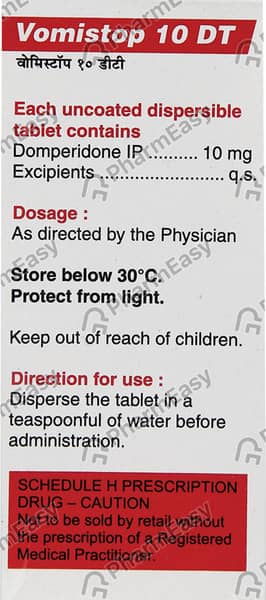 Vomistop Dt 10mg Strip Of 10 Tablets