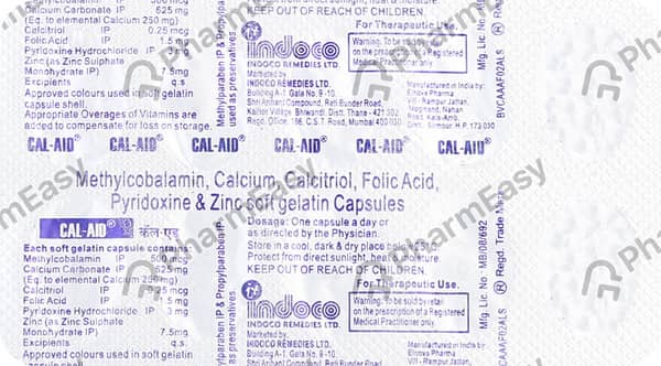 Cal Aid Strip Of 10 Softgel Capsules