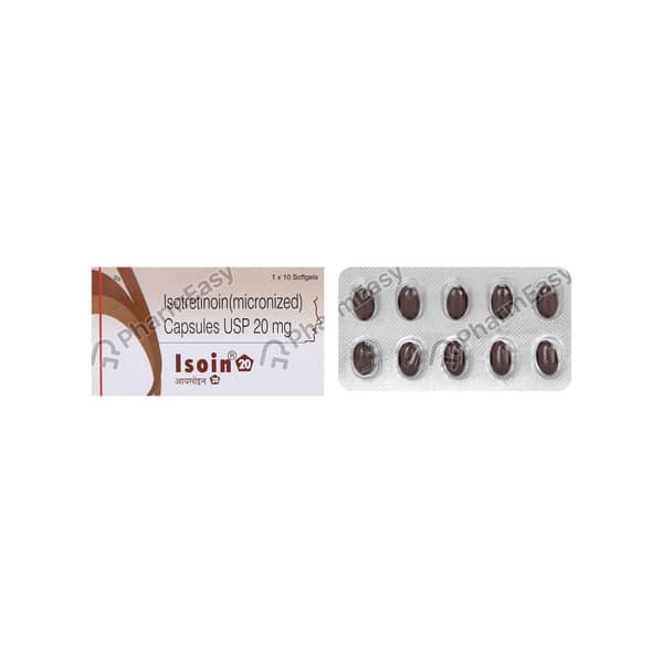 Isoin 20mg Strip Of 10 Capsules