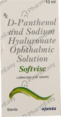 SOFTVISC BOTTLE OF 10ML LUBRICANT EYE DROPS