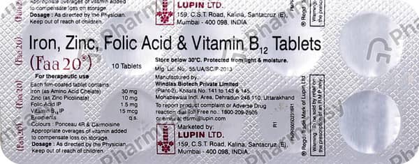 Faa 20 Strip Of 10 Tablets